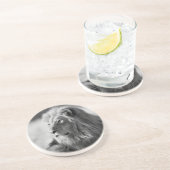 砂岩ドリンクコースター/ライオン コースター (側面)