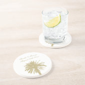 砂岩ビーチ結婚式コースターとヤシの木 コースター (側面)