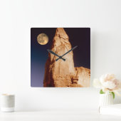 砂岩ピナクル スクエア壁時計 (ホーム)