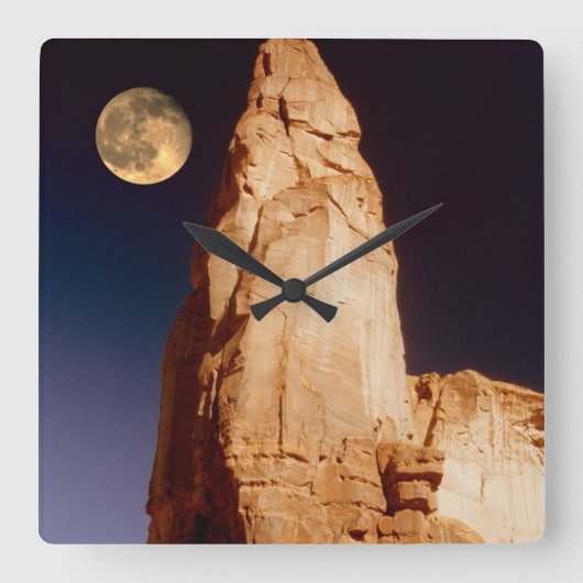 砂岩ピナクル スクエア壁時計 (正面)