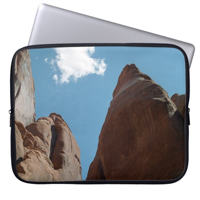 砂岩フィンのクローズアップ ラップトップスリーブ (正面)