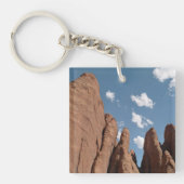 砂岩フィンのユタ砂漠の写真 キーホルダー (正面)