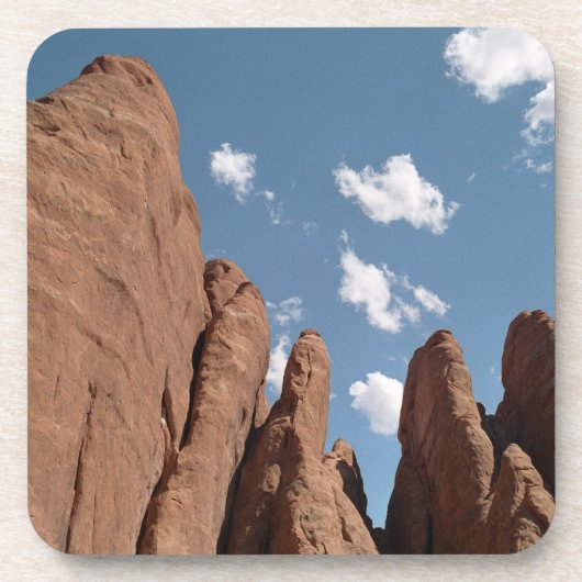 砂岩フィンのユタ砂漠の写真 コースター (正面)