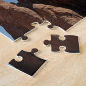 砂岩フィンのユタ砂漠の写真 ジグソーパズル (側面)