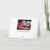 砂岩挨拶状のピンクの花びら シーズンカード (裏面)