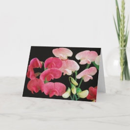 砂岩挨拶状のピンクの花びら シーズンカード