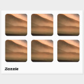 砂嵐でメスキート砂丘，夕日 スクエアシール (シート)