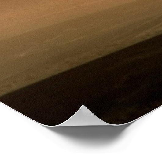 砂嵐でメスキート砂丘，夕日 ポスター (角)