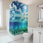 砂底の穏やかな海景 シャワーカーテン (インサイチュ)
