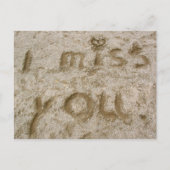 砂恋しく思に書恋しく思お前の葉書 ポストカード (正面)