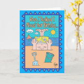 砂敷き誕生日カード カード (黄色い花)