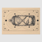 砂時計の太陽の月の砂時計タロットカード工芸品 薄葉紙 (正面)