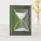 砂時計の時間 カード (黄色い花)