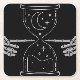 砂時計の死のコースター スクエアペーパーコースター