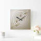 砂時計の足跡 スクエア壁時計 (ホーム)