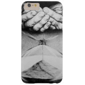 砂時計タイムサンドハンズスケッチ超現実暗黒アート Case-Mate iPhoneケース (裏面)