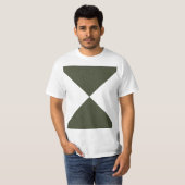砂時計モスグリーンテクスチャティー Tシャツ (正面フル)