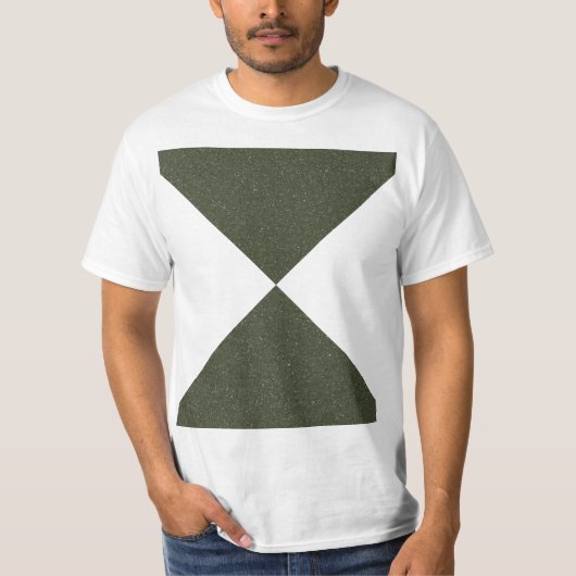 砂時計モスグリーンテクスチャティー Tシャツ (正面)