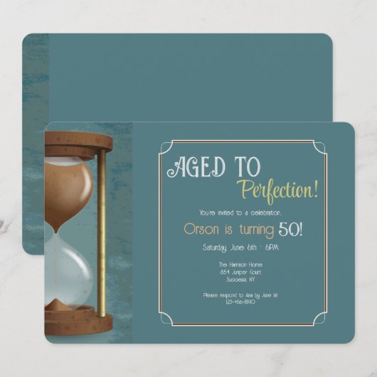 砂時計 招待状 (正面/裏面)
