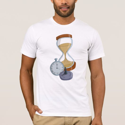 砂時計、日時計、ポケットウォッチ Tシャツ (正面)