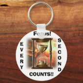砂時計、焦点！、毎、秒、カウント!! キーホルダー (正面)