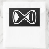 砂時計 長方形シール (バッグ)