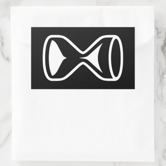 砂時計 長方形シール (バッグ)