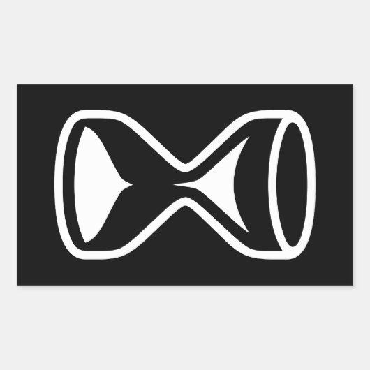 砂時計 長方形シール (正面)