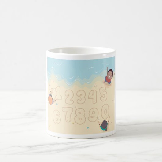 砂書のコーヒーマグの子供の数 コーヒーマグカップ (中央)