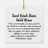 砂洗い流域野生の馬セラミックオーナメント セラミックオーナメント (裏面)