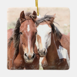 砂洗い流域野生の馬セラミックオーナメント セラミックオーナメント