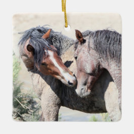 砂洗い流域野生の馬セラミックオーナメント セラミックオーナメント