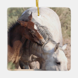 砂洗い流域野生の馬セラミックオーナメント セラミックオーナメント