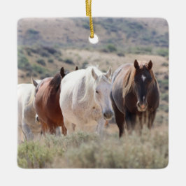 砂洗い流域野生の馬セラミックオーナメント セラミックオーナメント