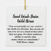 砂洗い流域野生の馬セラミックオーナメント セラミックオーナメント (裏面)