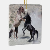 砂洗い流域野生の馬セラミックオーナメント セラミックオーナメント (右)