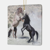 砂洗い流域野生の馬セラミックオーナメント セラミックオーナメント (左)