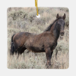 砂洗い流域野生の馬セラミックオーナメント セラミックオーナメント