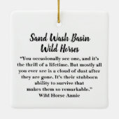 砂洗い流域野生の馬セラミックオーナメント セラミックオーナメント (裏面)