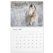 砂流盆地カレンダーの野馬 カレンダー (1月 2026)