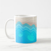 砂浜およびヒトデ コーヒーマグカップ (左)