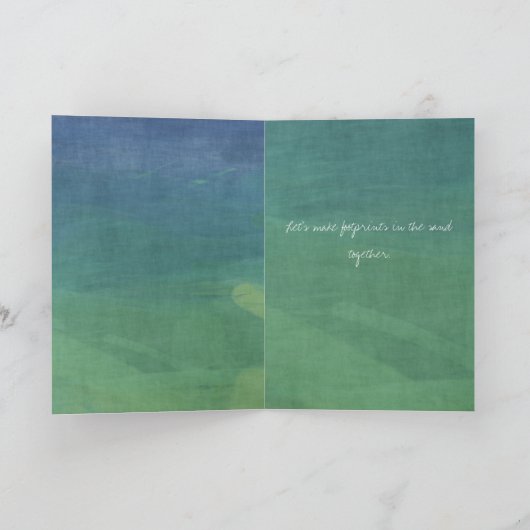 砂浜と一緒の愛をあなたに カード (内部)