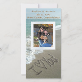 砂浜に書いた愛　Ｉ　Ｌｏｖｅ　Ｙｏｕ 案内状