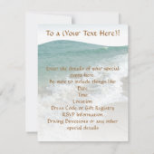 砂浜に書く愛の言葉、いつまでも消えないあなたへの招待 招待状 (裏面)