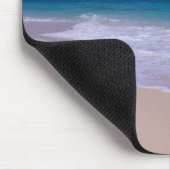 砂浜に泡立つ海洋波 マウスパッド (コーナー)