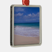 砂浜に泡立つ海洋波 メタルオーナメント (右)