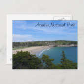 砂浜のアカディア国立公園 ポストカード (正面/裏面)
