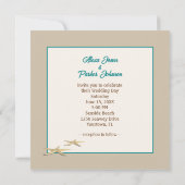 砂浜のウェディングエンベロープ セーブザデート (裏面)