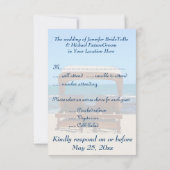 砂浜のウェディングチェア 出欠カード (裏面)