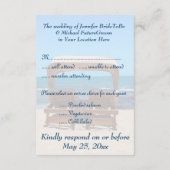 砂浜のウェディングチェア 出欠カード (裏面)